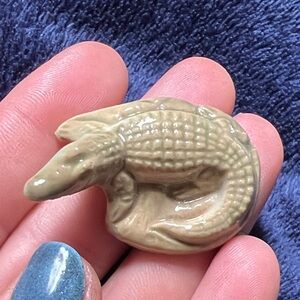 Vintage Collectable Wade Whimsies Alligator Crocodile Figurine - Animal Series